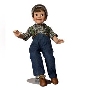 John Deere Porcelain Brown Eyed Boy with Stand